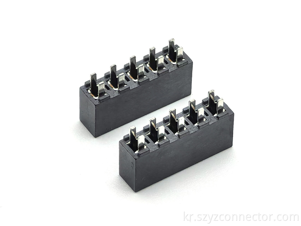 5.08mm Pitch Female Header Connector Single Row Straight H:8.89mm 1*5P